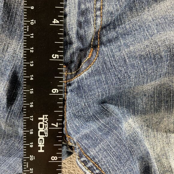 Vanilla Star Jeans Women's Size 7 Embellished Flare Leg Blue Denim Stretch - Picture 10 of 16